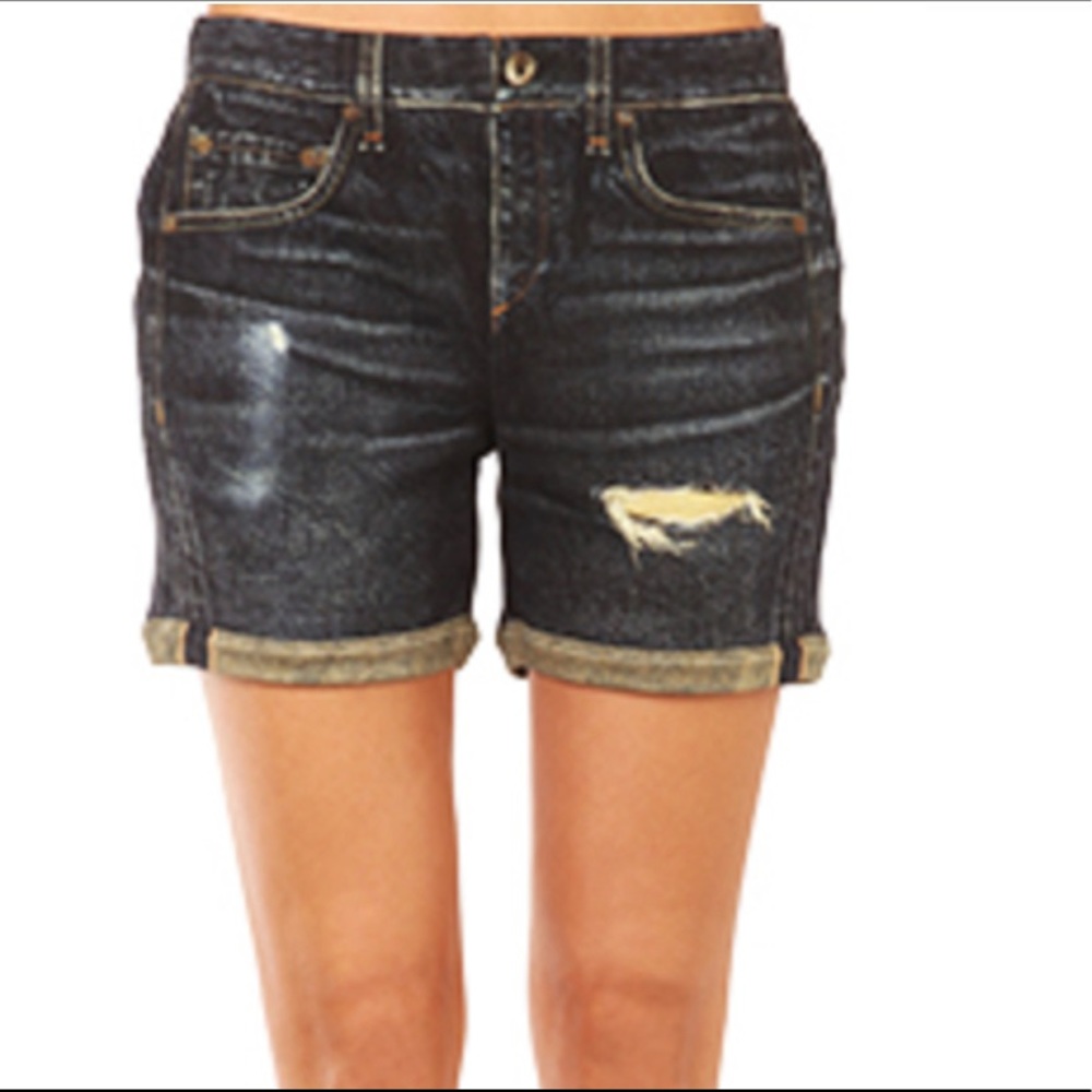 Rag and Bone Pajama Faux Denim Shorts